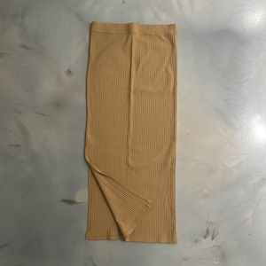 Tan skirt maxi with slit